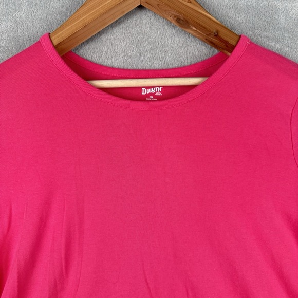 Duluth Trading Co Casual Shirt Lot of 2 Womens 3X Pink Gray Basic Staple Cotton - Picture 5 of 12